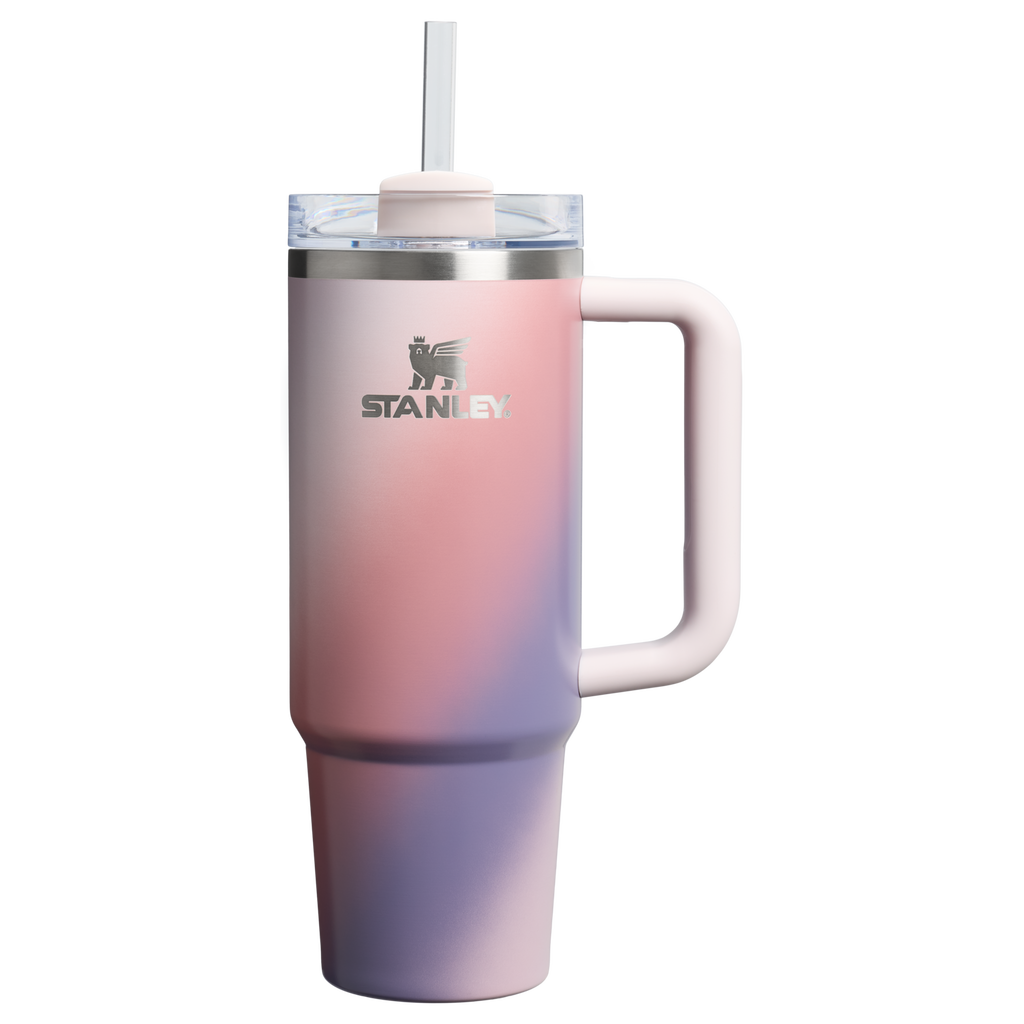 Splash-Resistant FlowState The Quencher H2.0 Flowstate Tumbler D051L - FlowState 3-Position Lid Insulated Travel Mug - Dawn Spiral