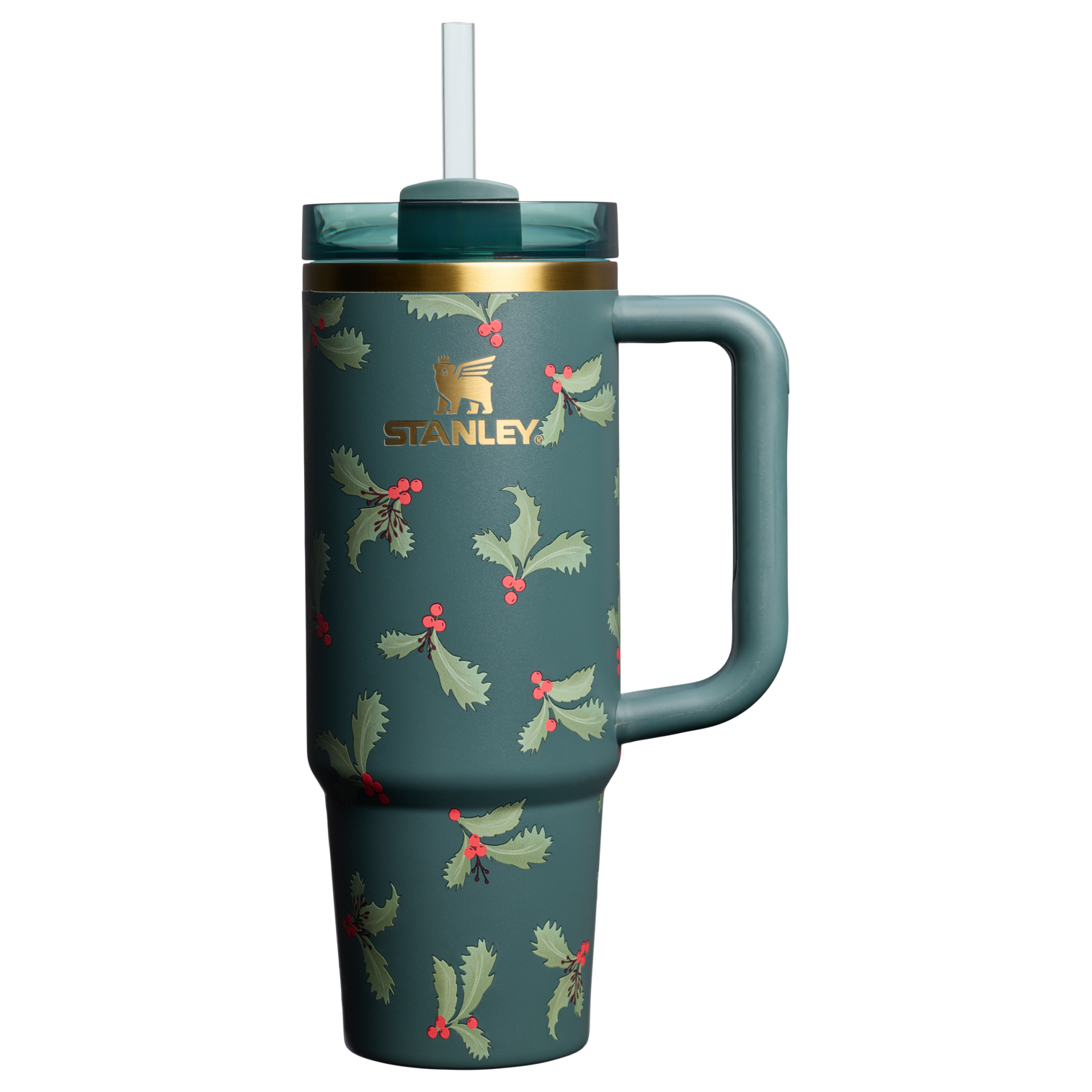 Large Capacity The Cheers & Cheer Quencher H2.0 Flowstate Tumbler D189S - 40oz Large Capacity Car-Cup Friendly Quencher - Holiday Botanical