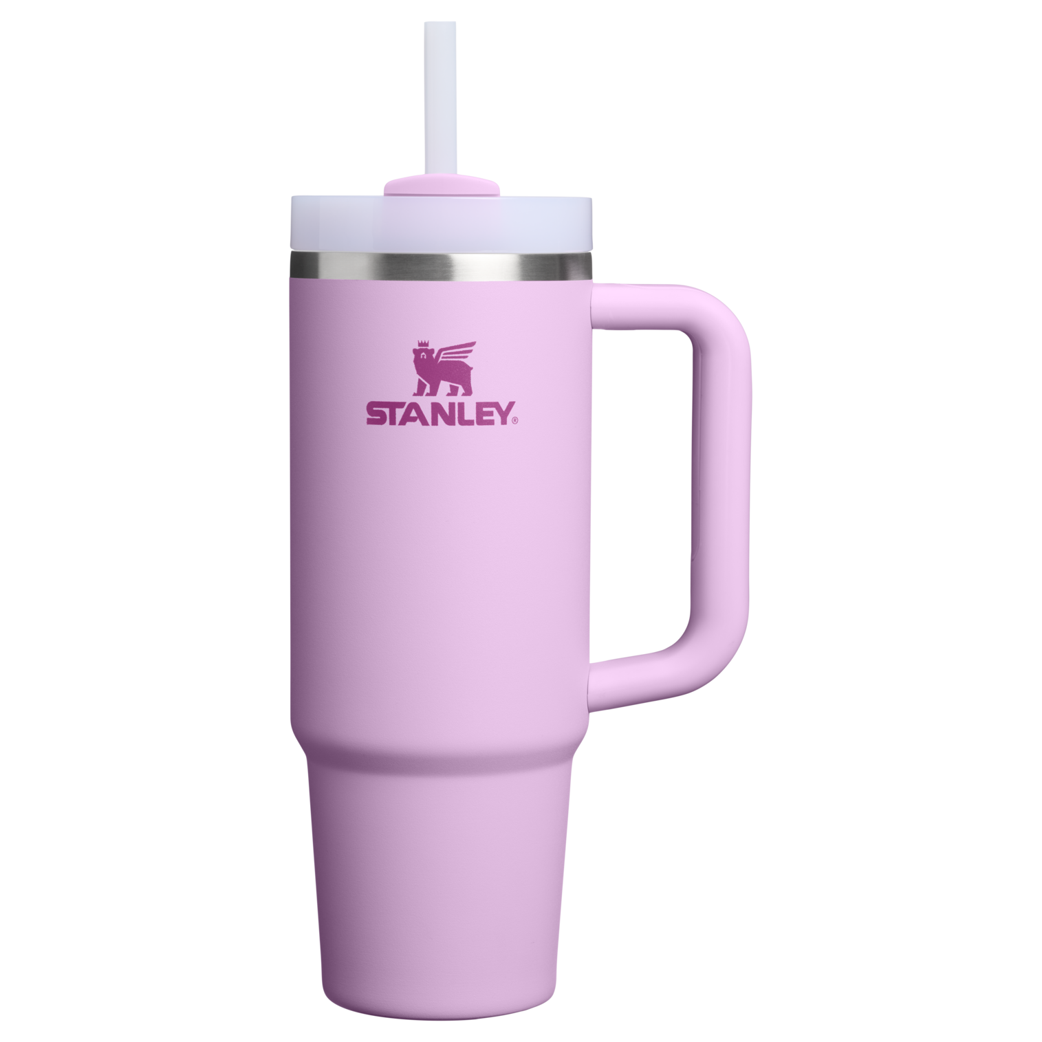 Double-Wall Vacuum The Quencher H2.0 Flowstate Tumbler | Stanley Create D331C - Double-Wall Vacuum Insulated Travel Tumbler with Straw - Soft Orchid