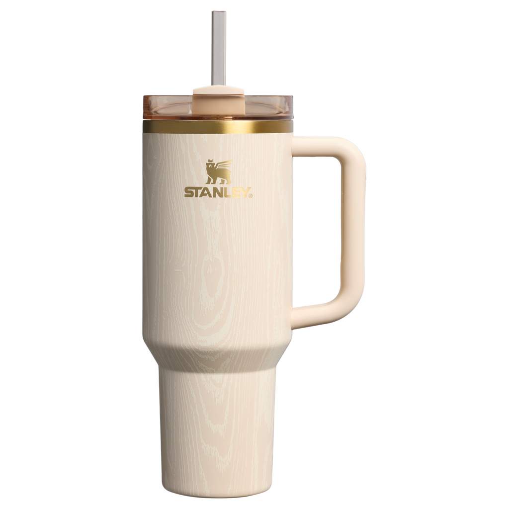Large Capacity The Cheers & Cheer Quencher H2.0 Flowstate Tumbler D188Q - Premium Stainless Steel Straw Cup for All-Day Hydration - Birch Woodgrain