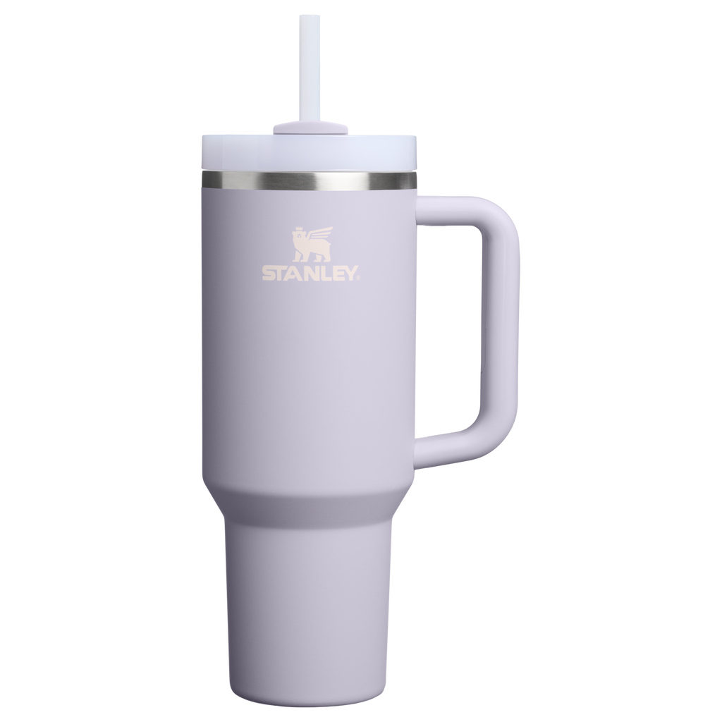 Insulated Travel The Quencher H2.0 Flowstate Tumbler  | Stanley Create D332L - Premium Stainless Steel Straw Cup for All-Day Hydration - Purple Dust