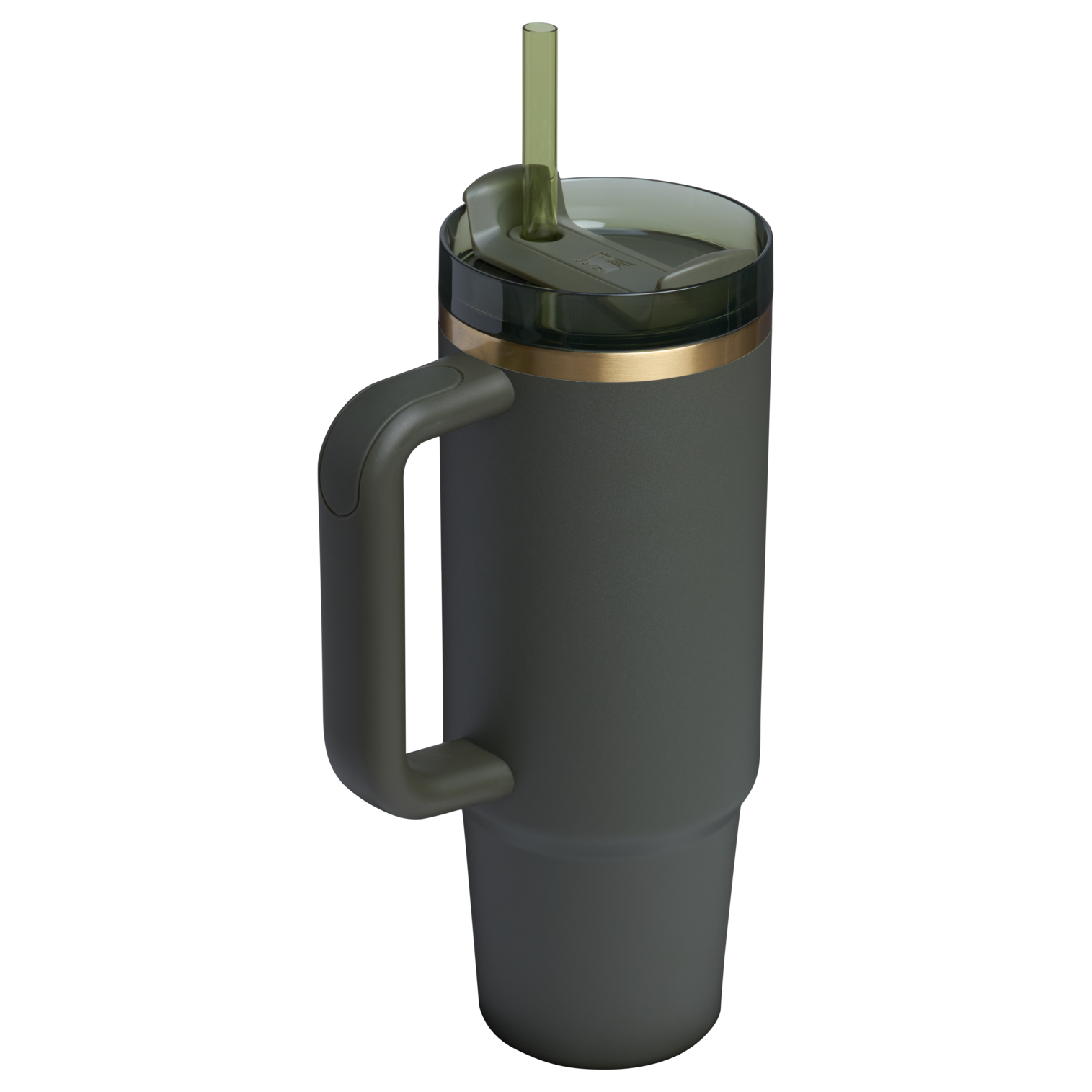 Double-Wall Vacuum The Quencher H2.0 Flowstate Tumbler | Stanley Create D331C - Double-Wall Vacuum Insulated Travel Tumbler with Straw Detail