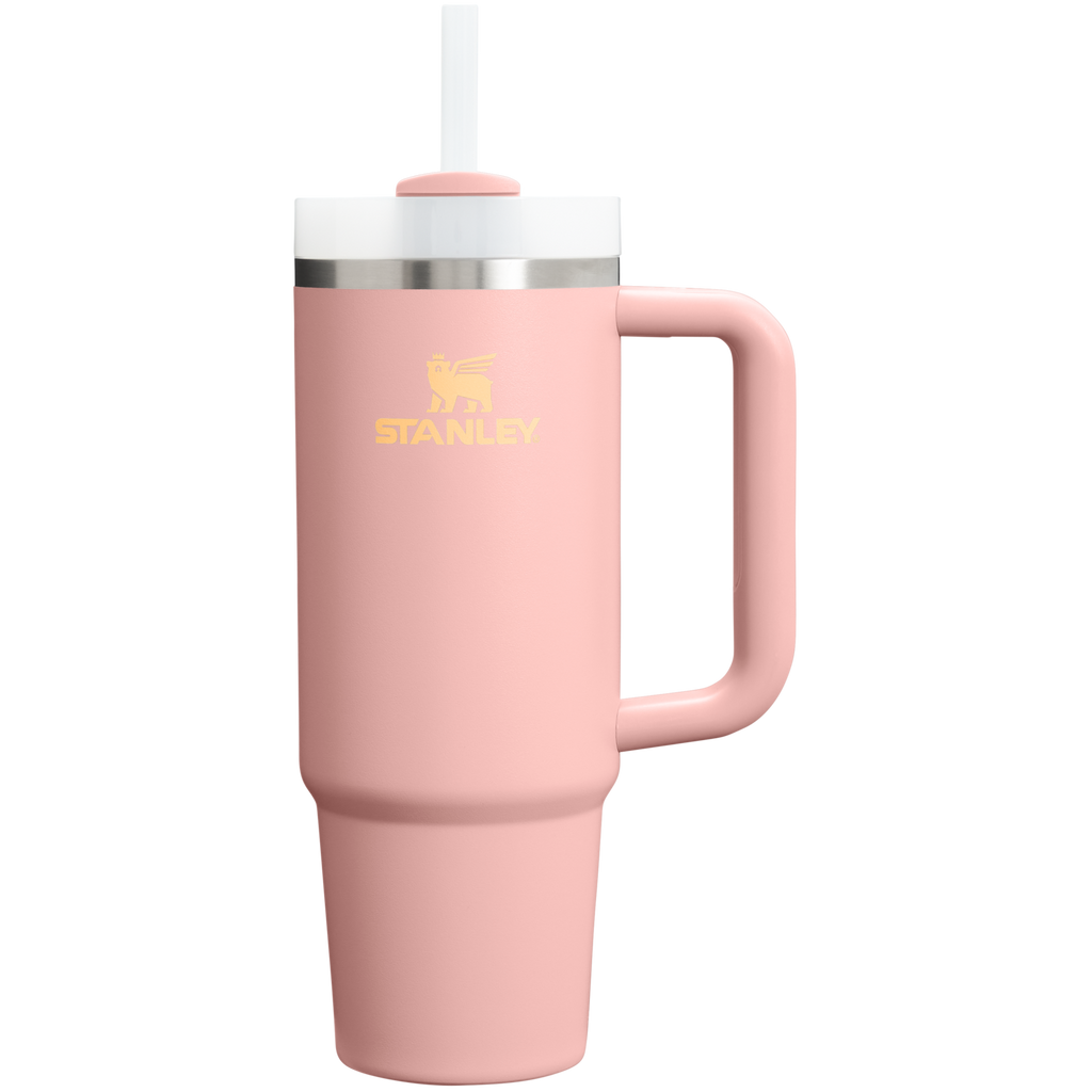Double-Wall Vacuum The Quencher H2.0 Flowstate Tumbler | Stanley Create D331C - Double-Wall Vacuum Insulated Travel Tumbler with Straw - Peach Rose
