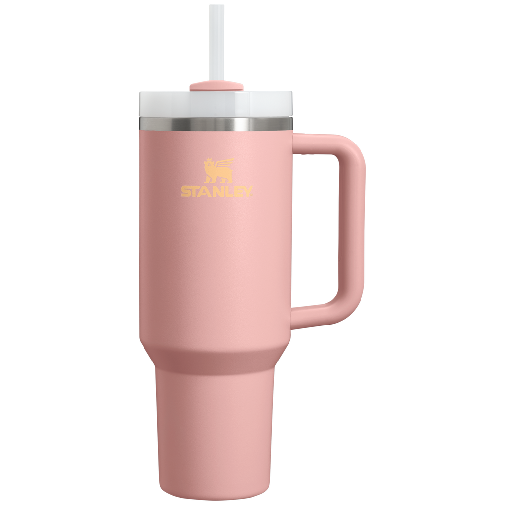 Insulated Travel The Quencher H2.0 Flowstate Tumbler  | Stanley Create D332L - Premium Stainless Steel Straw Cup for All-Day Hydration - Peach Rose