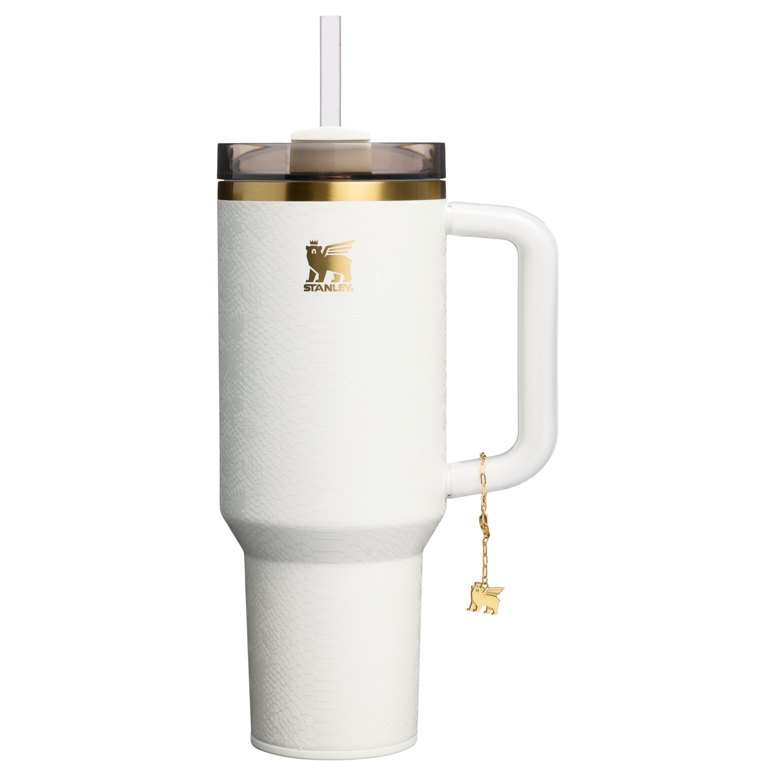 Insulated Travel The Quencher Luxe H2.0 Flowstate Tumbler D170A - 40oz Large Capacity Car-Cup Friendly Quencher - Pale Stone Snakeskin