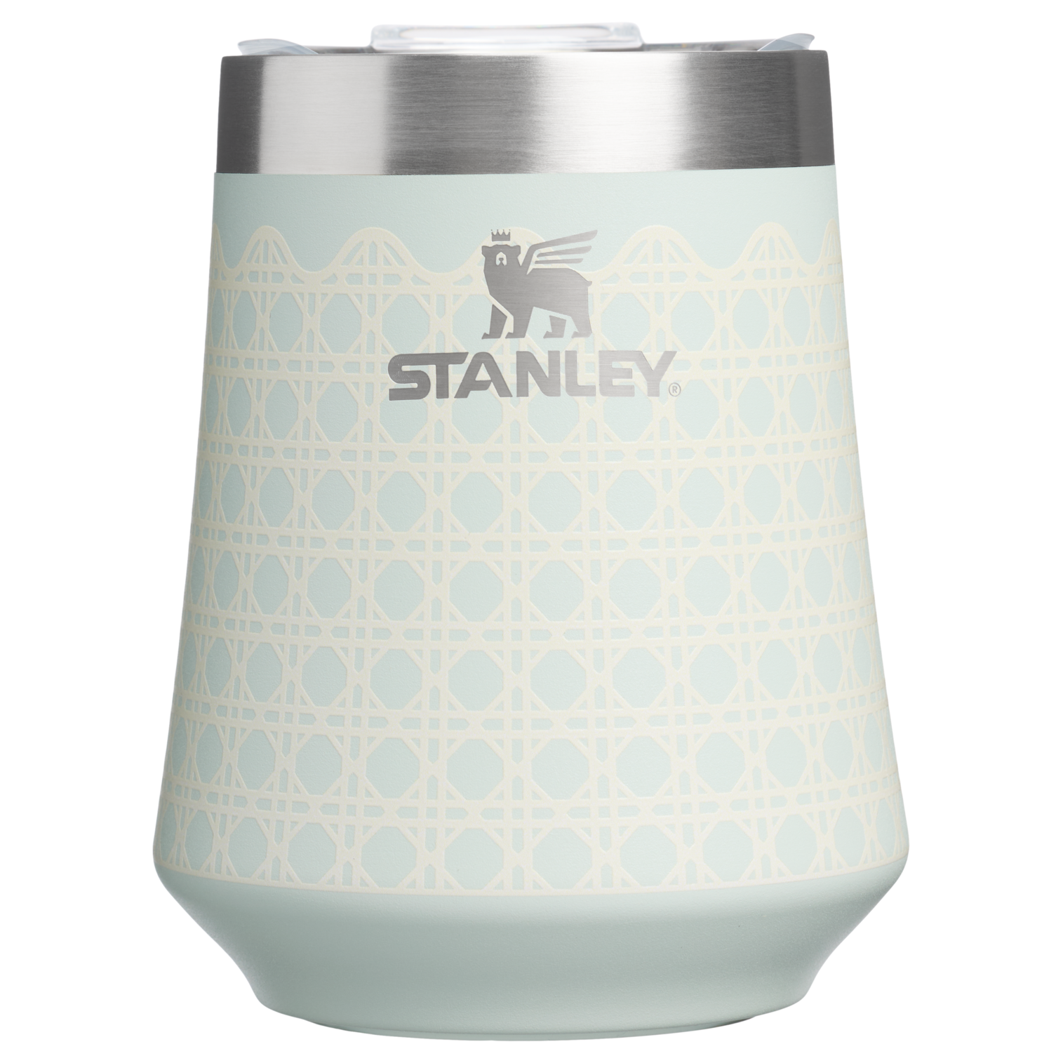 Shatterproof Luxury The Reserve Wine Tumbler D352C - Elegant Stemless Vacuum Insulated Wine Tumbler - Mist Rattan