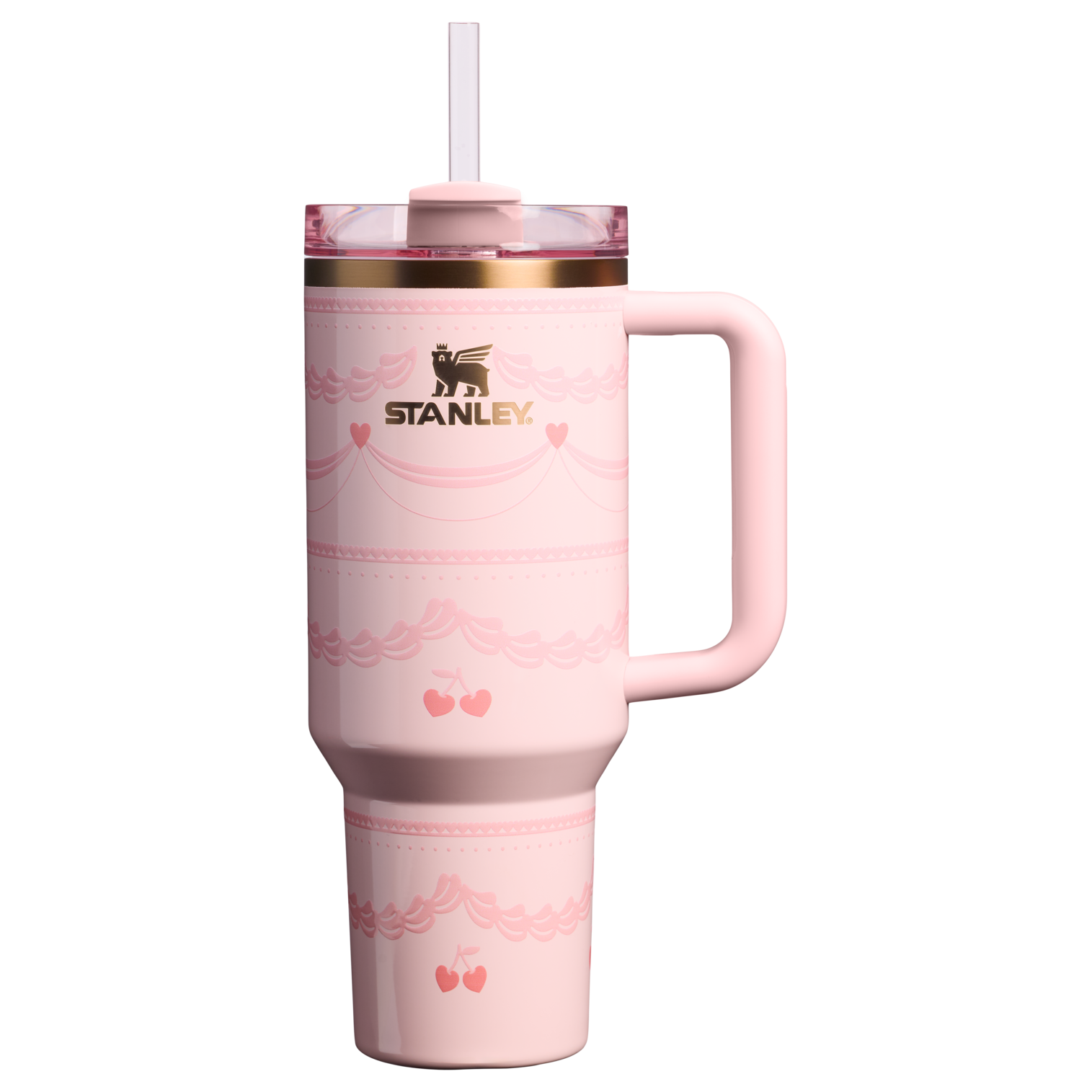 Double-Wall Vacuum The Valentine’s Day Quencher H2.0 Flowstate Tumbler D231T - Premium Stainless Steel Straw Cup for All-Day Hydration - Pink Velvet Cake