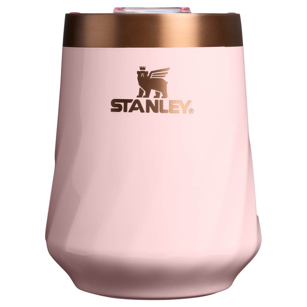 Elegant Stemless The Valentine’s Day Textured Reserve Wine Tumbler D233K - Elegant Stemless Vacuum Insulated Wine Tumbler - Pink Velvet Gloss