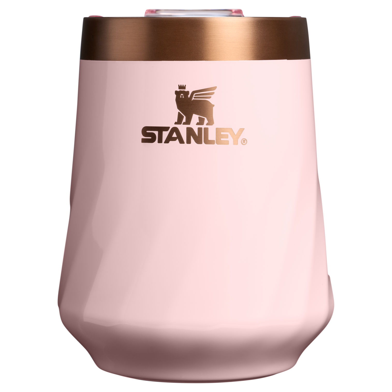 Elegant Stemless The Valentine’s Day Textured Reserve Wine Tumbler D233K - Elegant Stemless Vacuum Insulated Wine Tumbler - Pink Velvet Gloss
