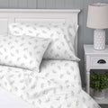 Cooling Sateen 100% Cotton Percale 4-Piece Queen Size Deep Pocket Printed Bed Sheets Set, 1 Fitted, 1 Flat Sheet with 2 Pillowcases,... - Luxury Bed Sheet Set with Deep Pockets - Default Title