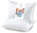 Decorative Plump Bed Pillows for Sleeping 2 Pc Set, Queen Size Pillow Side Sleeper Set, Down Alternative Luxury Hotel Soft Pillow 28x2... - Decorative Throw Pillow Cushion for Sofa & Bed - Default Title