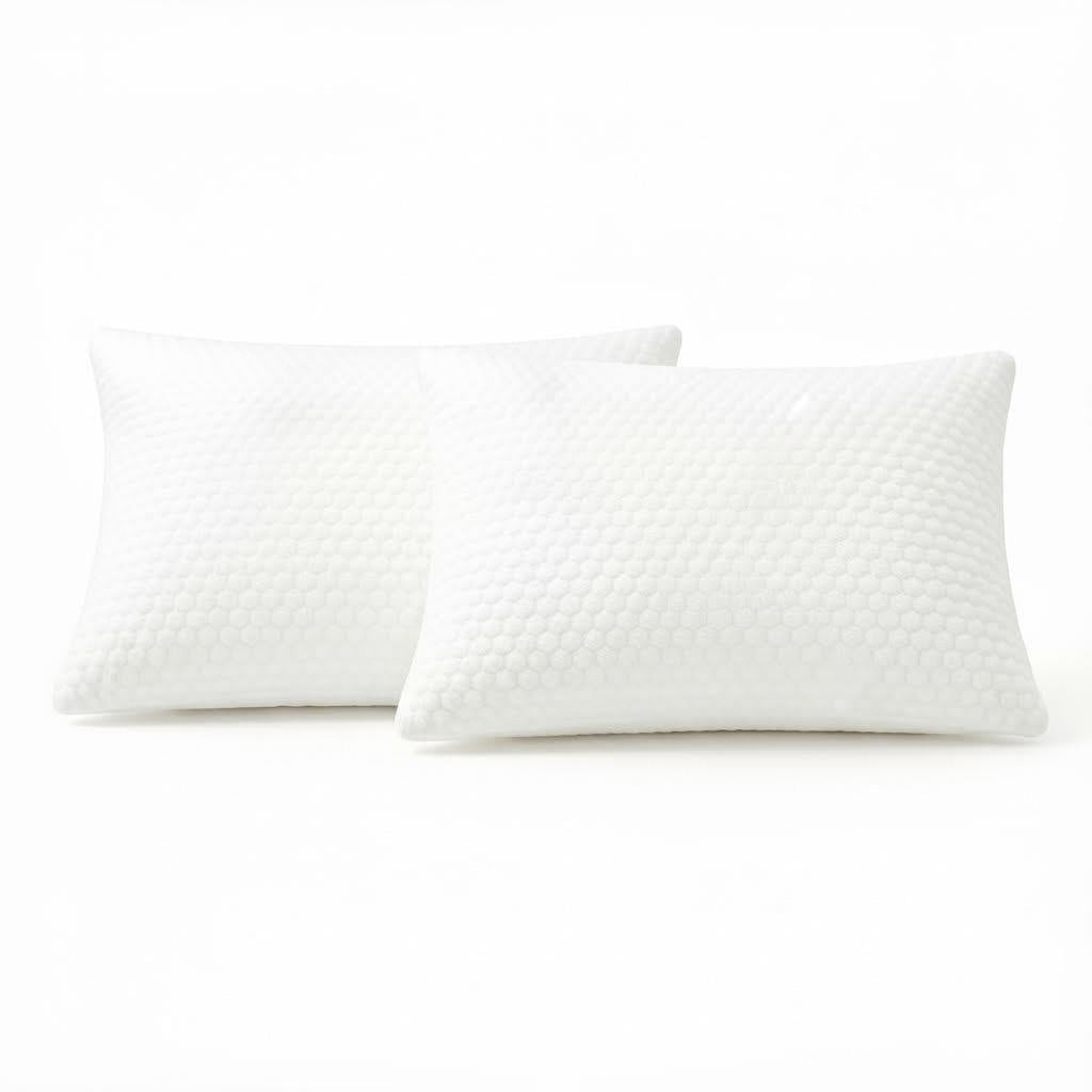 Hotel Collection Queen Size Latex Pillow (2 Pack) Shredded Natural Latex Cooling Bed Pillows for Side & Back Sleepers, Medium Firm Sup... - Hotel Quality Plush Sleeping Pillows - Default Title