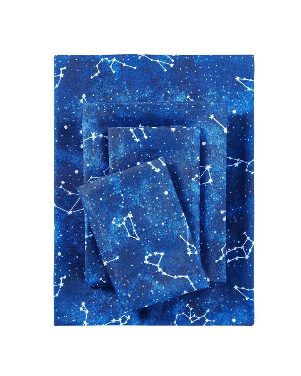 Cooling Sateen Kids Soft Microfiber Sheet Set, Navy Blue Stars, Full, 4 Pieces, Easy Care - Cooling Hotel Quality Bedding Sheets and Pillowcases - Default Title