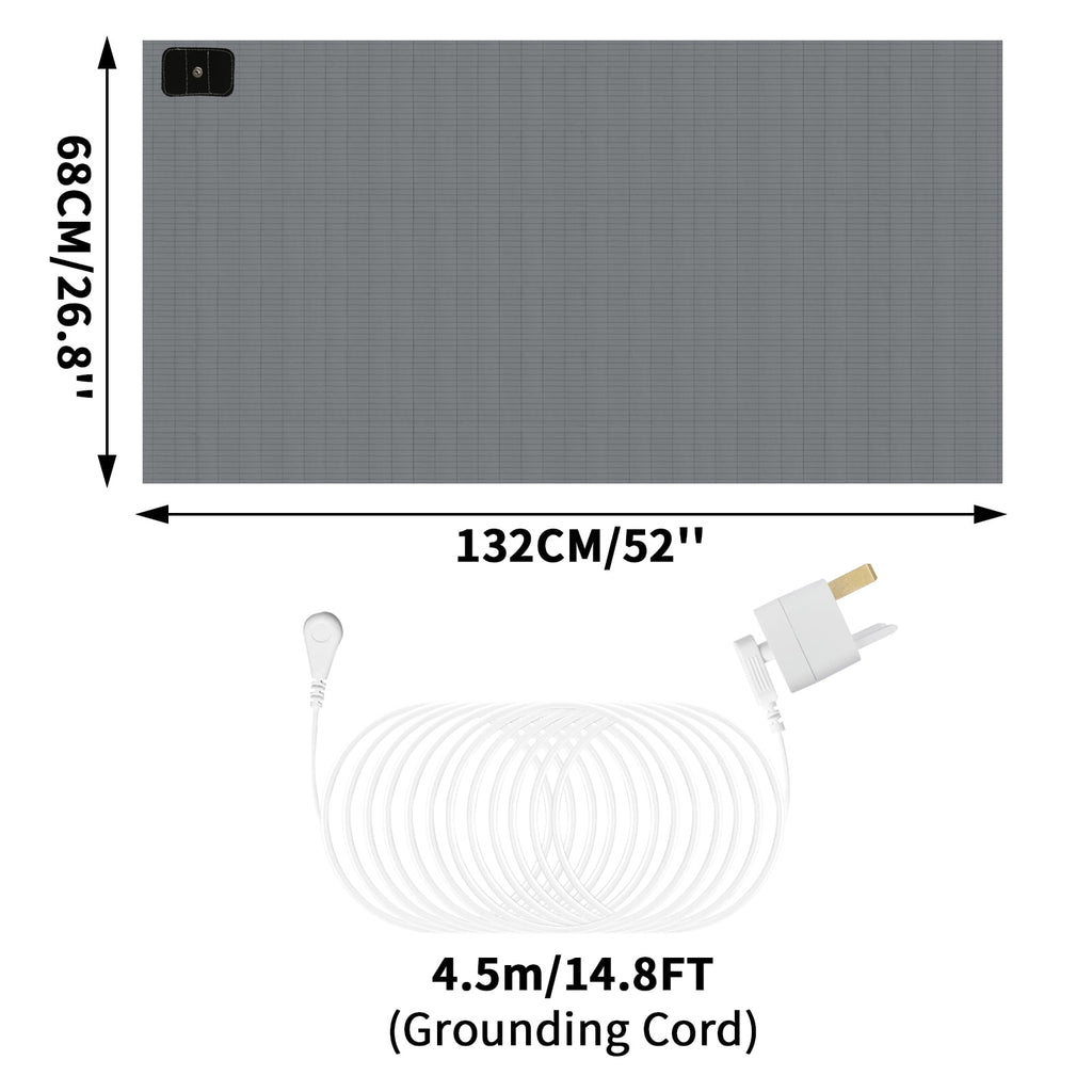 Ultra-Soft Grounding Sheets for All Mattress Sizes, Grounding Mat for Bed 10% Silver Fiber+90% Organic Cotton Grounding Sheets S... - Breathable Egyptian Cotton Flat & Fitted Sheets Detail
