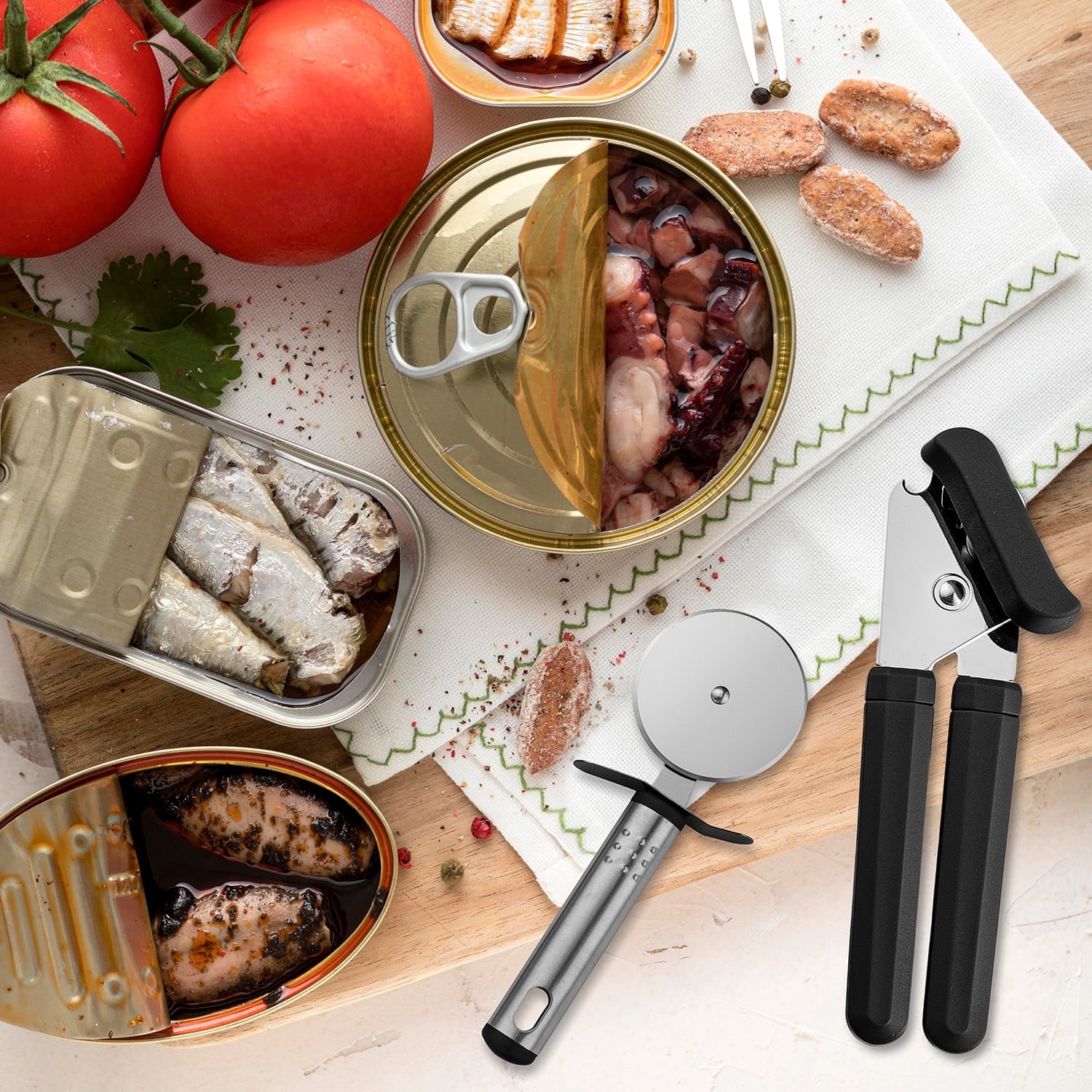 Ergonomic Cooking 23 Piece Kitchen Utensils Set - Nylon and Stainless Steel Cooking Utensils Set - Black Utensil K... - Premium Stainless Steel Cooking Utensil for Non-Stick Pots Detail