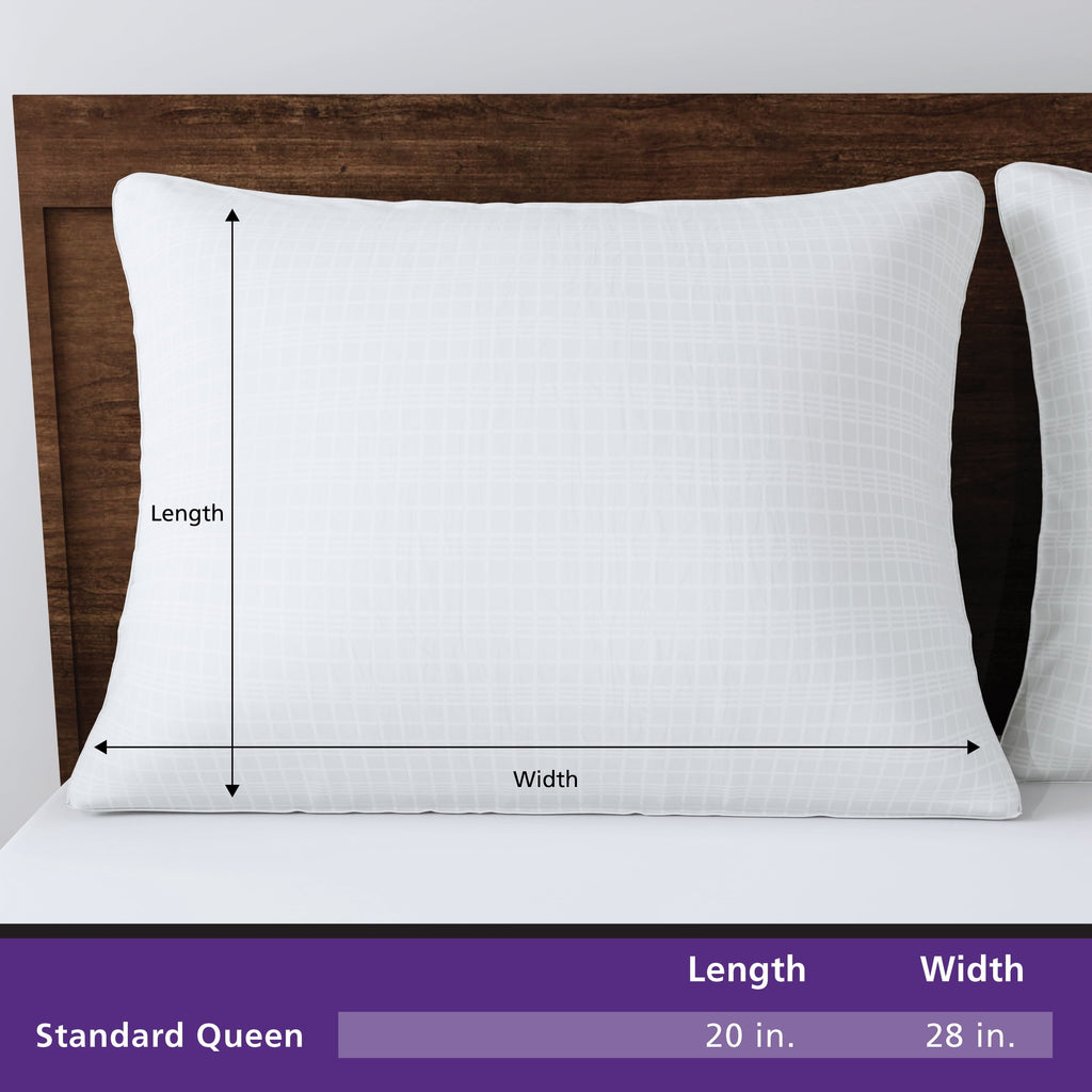 Orthopedic Support (18 pack) Bed Pillow, Standard/Queen - Decorative Throw Pillow Cushion for Sofa & Bed Detail