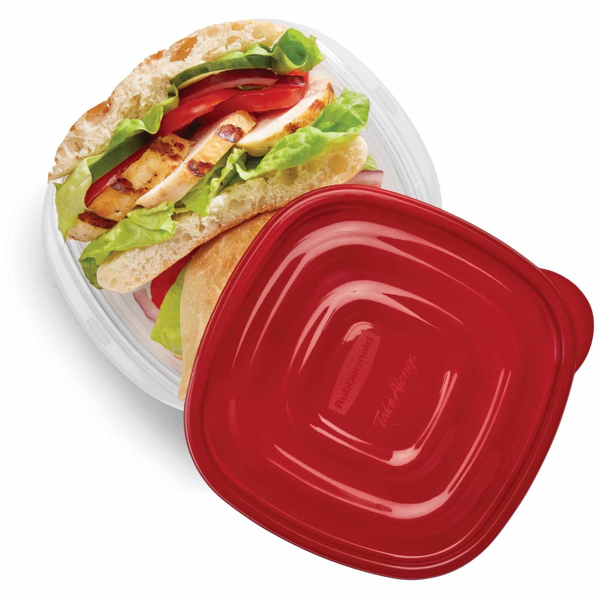 Deliciously Squishy 2.9-Cup Square Food Storage Containers, Ruby Red, 4 Pack - Deliciously Soft Cupcake Sensory Glob Detail