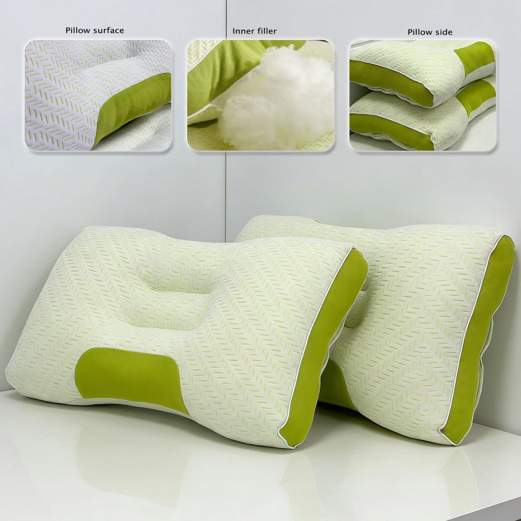 Fluffy Shredded 2-Pack Bamboo Fiber Bed Pillow (29.13" x 18.9") - A-Class Safe and Cooling - Hotel Quality Plush Sleeping Pillows Detail