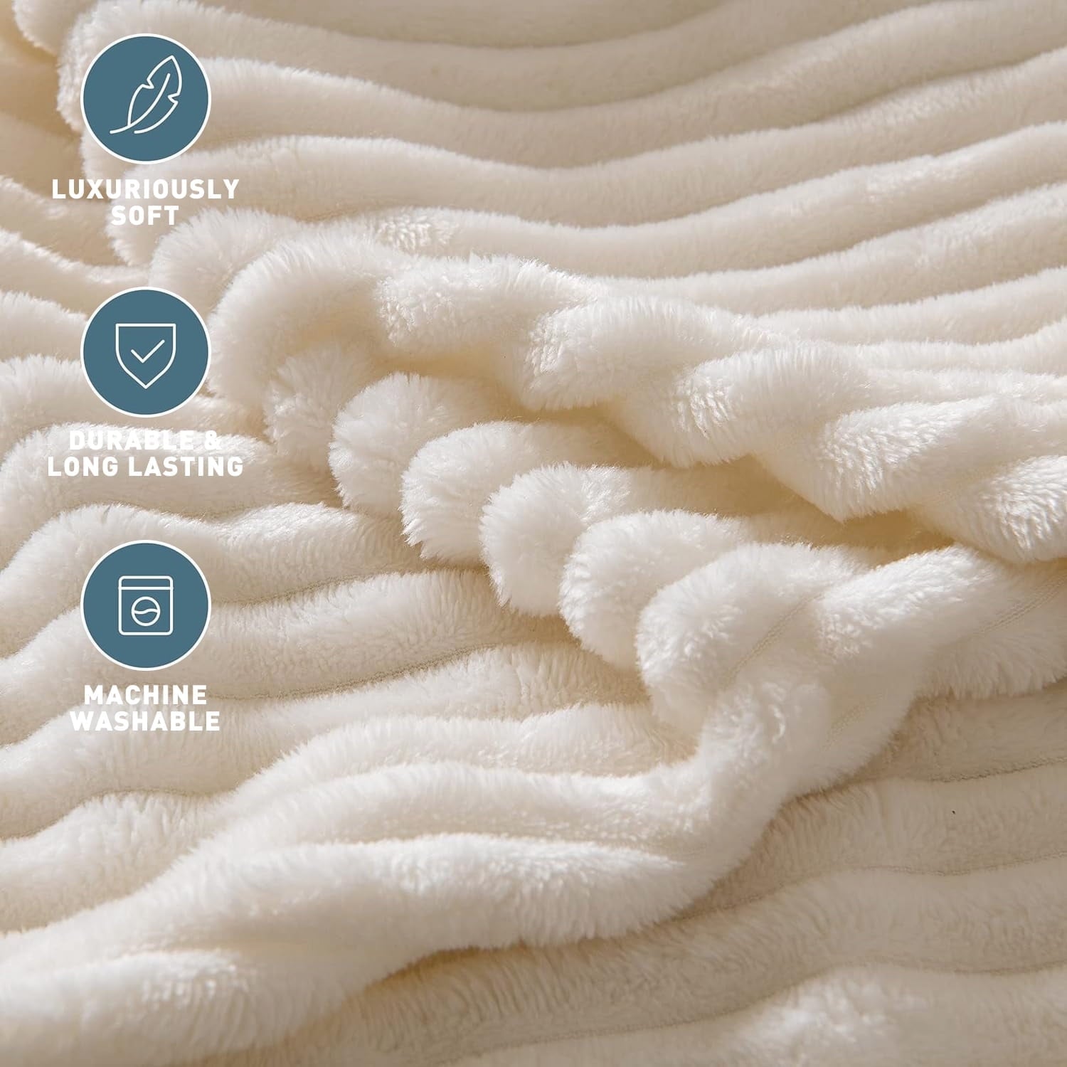 Lightweight Warm Throw Size Blanket, Extra Soft Lightweight Bed Blanket with Strip , Plush Fuzzy Cozy Throws for Couch, Bed, Sofa Cozy... - Super Soft Reversible Sherpa Flannel Blanket Detail