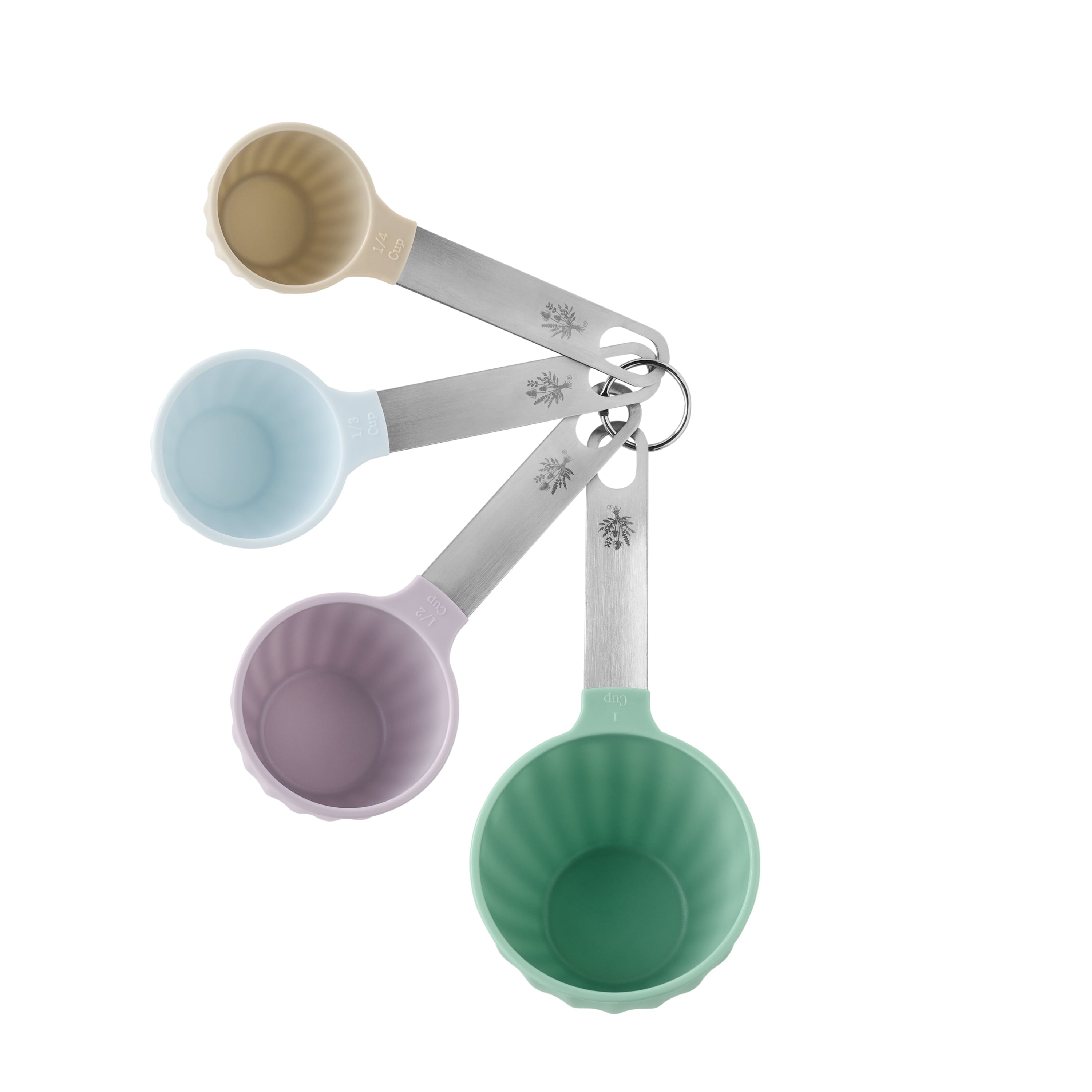Multi-Functional 8-Piece Plastic Measuring Cup and Spoon Set, Multicolor - Multi-Functional Manual Food Chopper & Slicer Detail