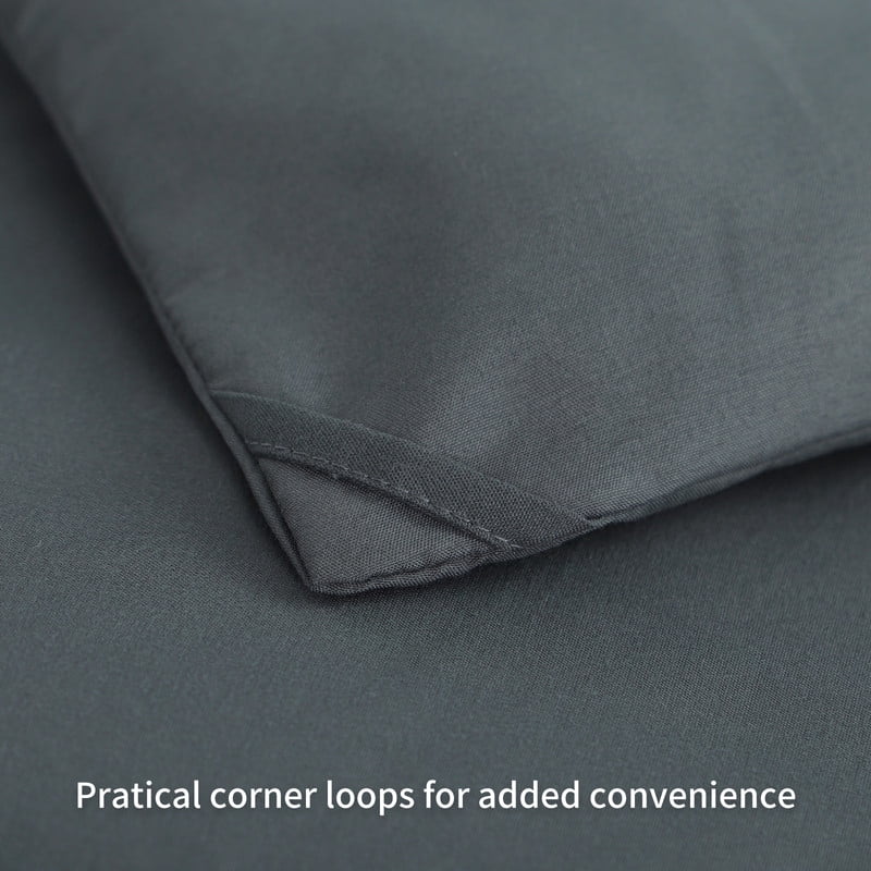 Heavyweight Warmth 7 Pieces Comforter Set with Sheets - Bed in a Bag with Comforter and All Season Sheets, Pillowcases,Dark Gray,Queen - Hypoallergenic Ultra-Fluffy Quilt for Winter Detail