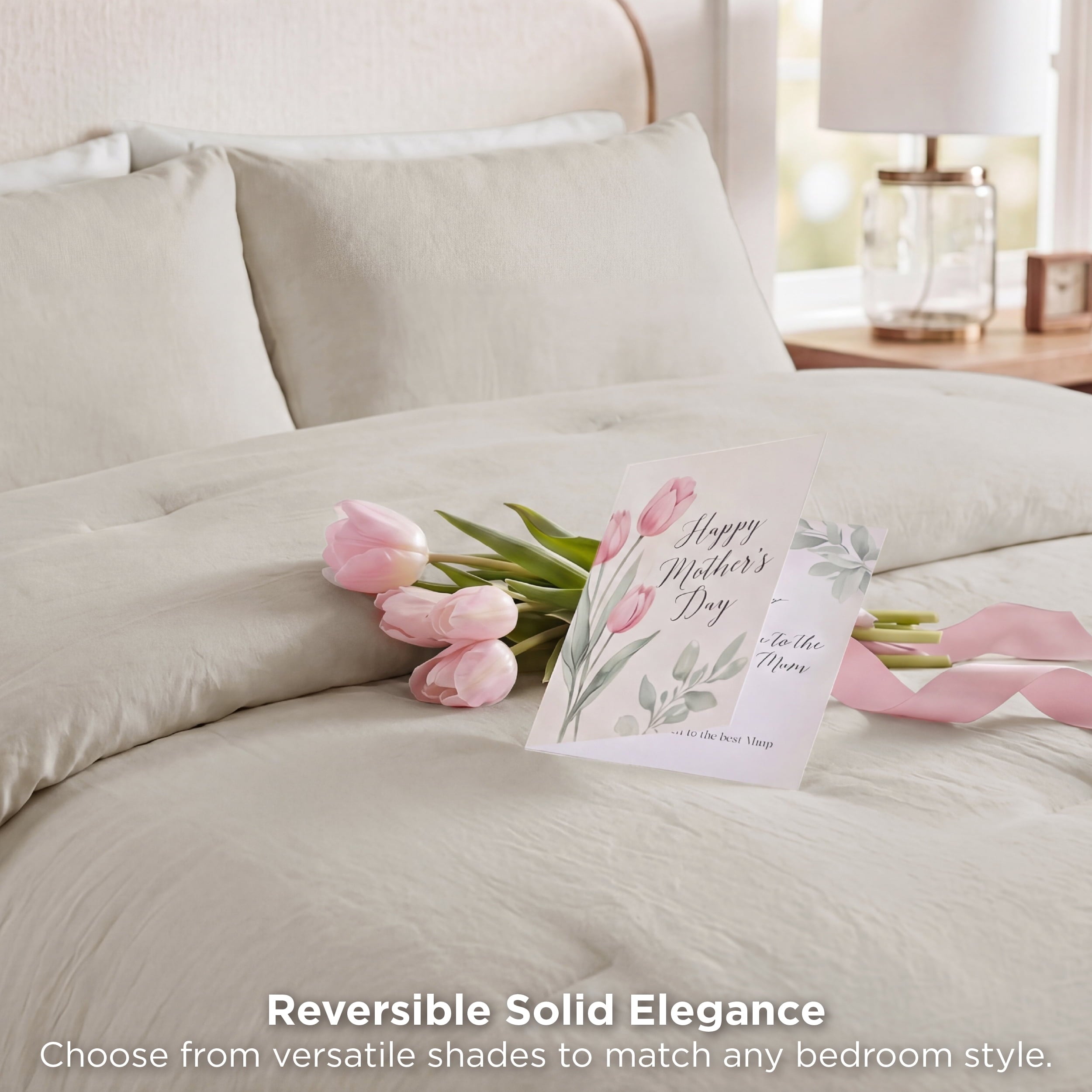 Fluffy Down Alternative 3 Pieces Queen Comforter Bedding Set, Beige Bed Comforter Set for All Seasons, 1 Lightweight Prewashed Comforter and ... - Hypoallergenic Ultra-Fluffy Quilt for Winter Detail