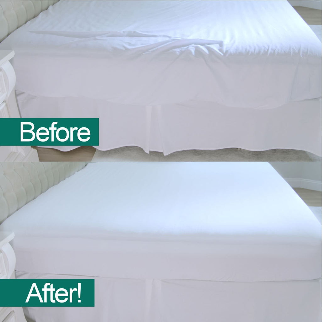 Breathable Luxury Fitted Bed Sheet With Built-In Compression Cord Locks On Mattresses & Won’t Slip - Luxury Bed Sheet Set with Deep Pockets Detail