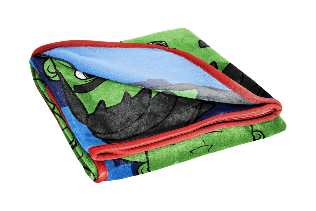 Super Soft Flannel Spidey & His Amazing Friends Kids Throw, 46 x 60, Microfiber, Blue, Marvel - Cozy Fleece Throw Blanket for Couch & Bed Detail