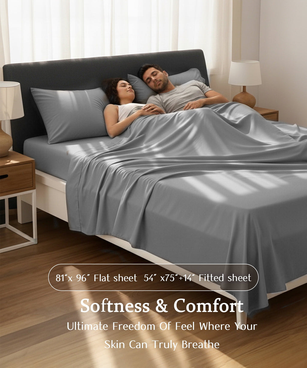 Wrinkle-Resistant Full Size 4 Piece Sheet Set, Comfy Breathable Cooling Bed Sheets Set, Hotel Luxury Bedding, Deep Pockets, Ultra-Soft,... - Luxury Bed Sheet Set with Deep Pockets Detail