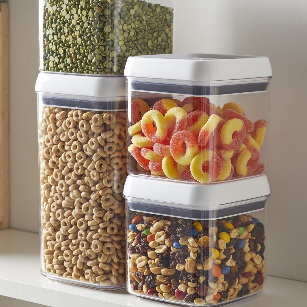 Sweet Treat Shaped (2 pack) Canister - 4.5 Cup Square Food Storage Container, Designed to Help with Pantry Organization and F - Deliciously Soft Cupcake Sensory Glob Detail