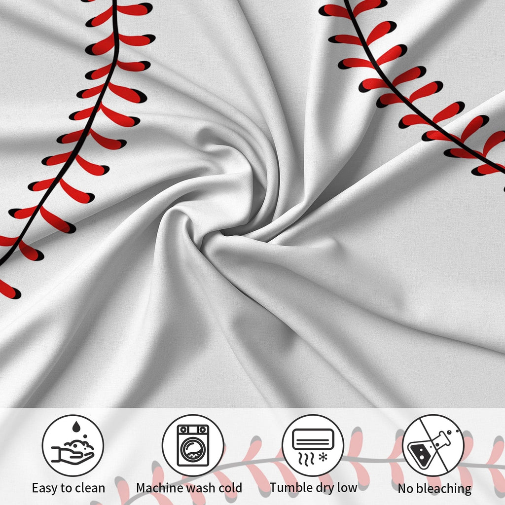 Premium Egyptian Cotton Baseball Sheet Set Sports Theme Bedding Set for Kids 3D Baseball Pattern Bed Sheets Baseball Games Bed Sheet Set Room... - Cooling Hotel Quality Bedding Sheets and Pillowcases Detail