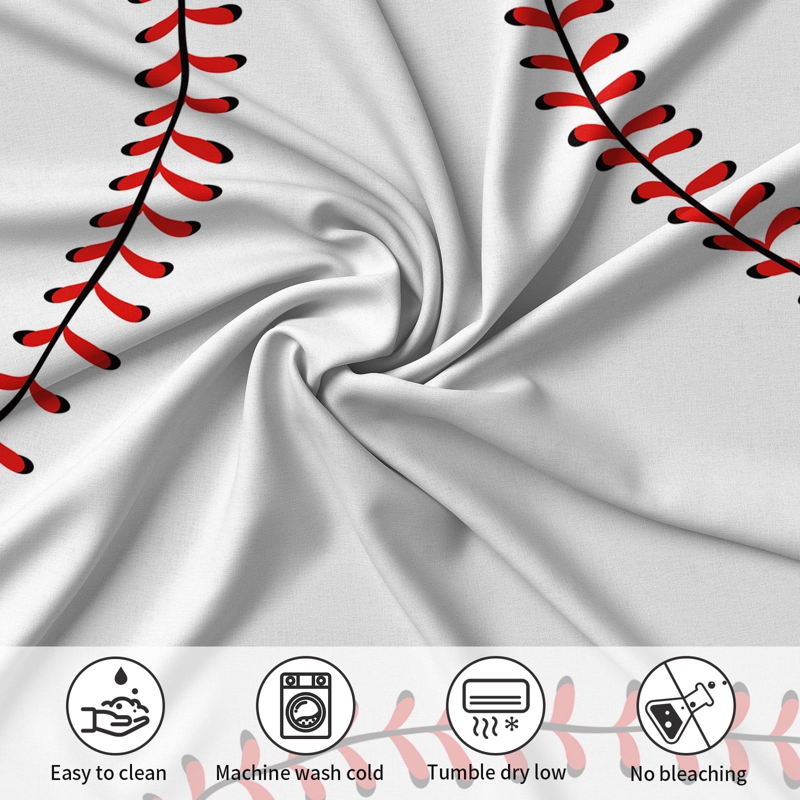 Premium Egyptian Cotton Baseball Sheet Set Sports Theme Bedding Set for Kids 3D Baseball Pattern Bed Sheets Baseball Games Bed Sheet Set Room... - Cooling Hotel Quality Bedding Sheets and Pillowcases Detail