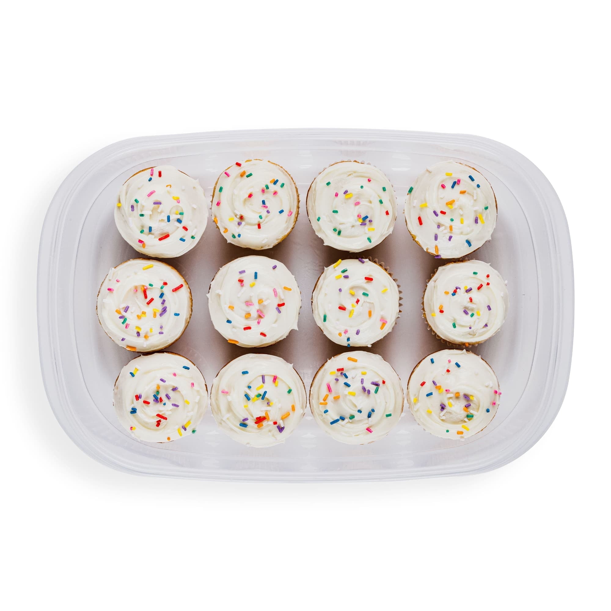 Sweet Treat Shaped 1 Gallon, 2 Packs, Red, Large Rectangular Plastic Food Storage Containers - Deliciously Soft Cupcake Sensory Glob Detail