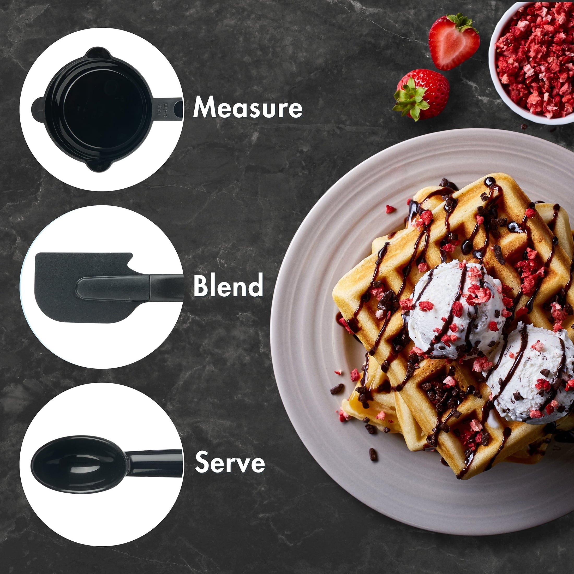 Heat-Resistant 36 Piece Kitchen Gadget Set with Kitchen Cooking Utensils, and Drawer Organizer, Black - Heat-Resistant Silicone Cooking Spatula Turner Detail