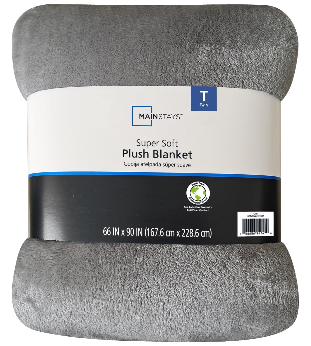 Cozy Fleece Super Soft Plush Blanket, Gray, Twin, Adult/Teen - Lightweight Plush Warm Blanket for All Seasons Detail