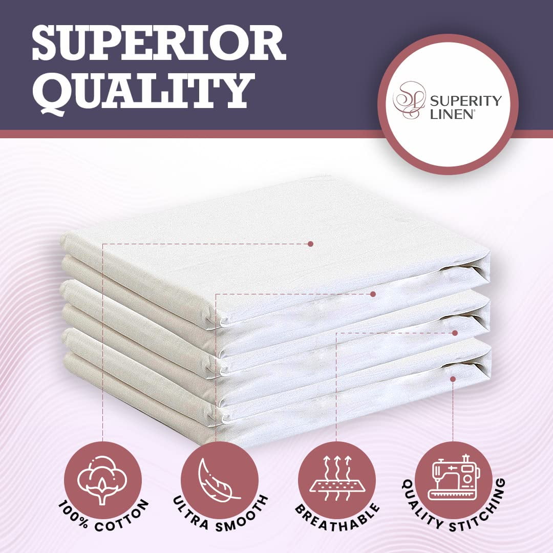 Wrinkle-Resistant Oversized King Size Flat Sheet for Bed - 100% Cotton - Durable and Comfortable with 200 Thread Count - Soft, Breathea... - Premium Ultra-Soft Pillowcase Pair for Sleeping Detail