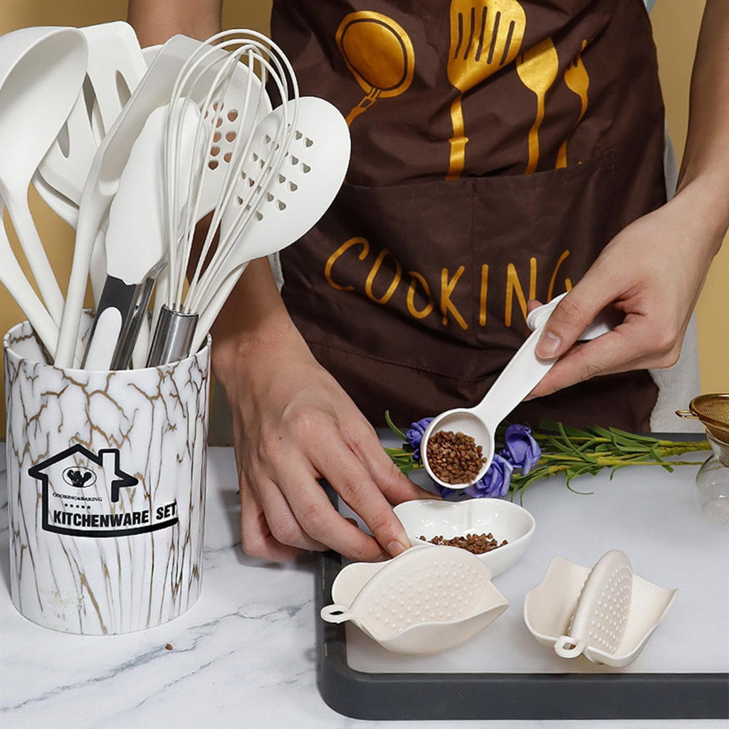 Professional Grade Silicone Cooking Utensils Set - 446°F Heat Resistant Kitchen Utensils,Turner Tongs,Spatula,Spoon,Brush,Whisk,Kitchen ... - Heavy Duty Stainless Steel Kitchen Shears Detail