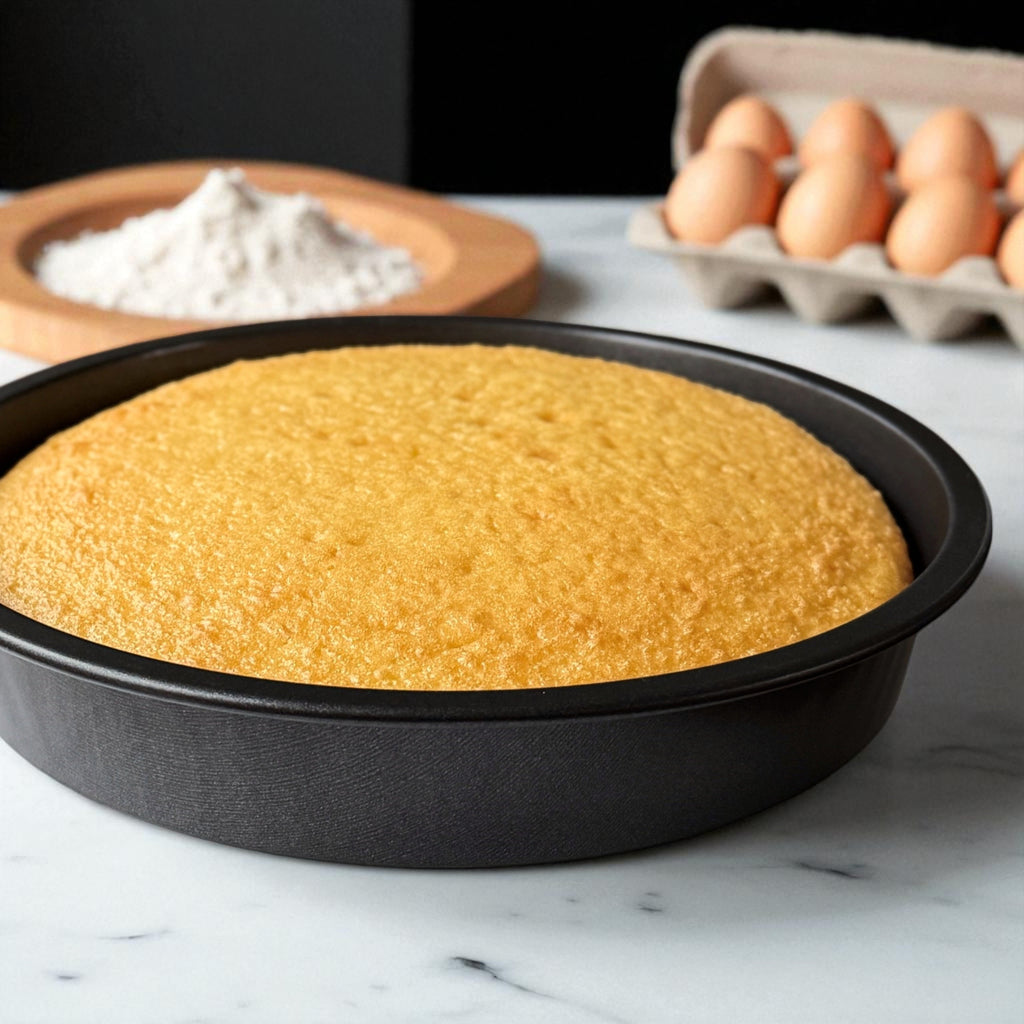 Time-Saving 9" x 9" Round Nonstick Steel Cake Pan, Dark Gray - Innovative Kitchen Helper for Modern Cooking Detail