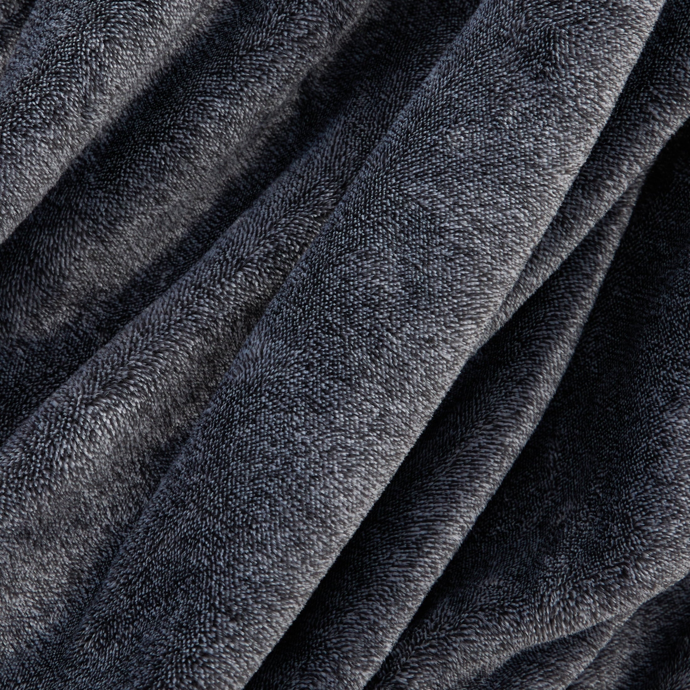 Lightweight Warm Plush Heathered Soft Oversized Throw Blanket, Gray - Super Soft Reversible Sherpa Flannel Blanket Detail