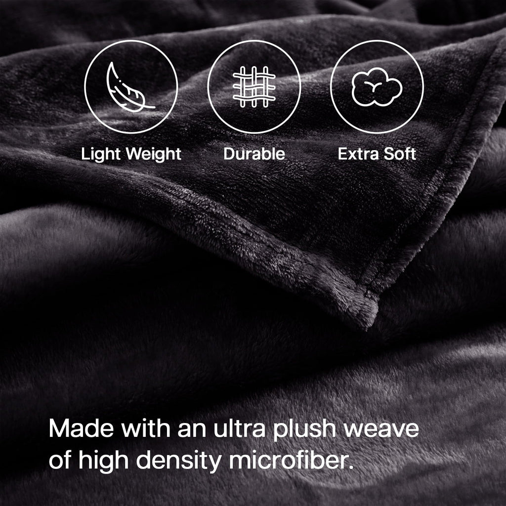 Cozy Fleece Microplush Fleece Blanket Cozy for Bed and Throw Cozy for Bed and Throw 310 GSM Soft Microfiber Lightweight Warm Fluf... - Luxury Knitted Decorative Throw Blanket with Fringes Detail