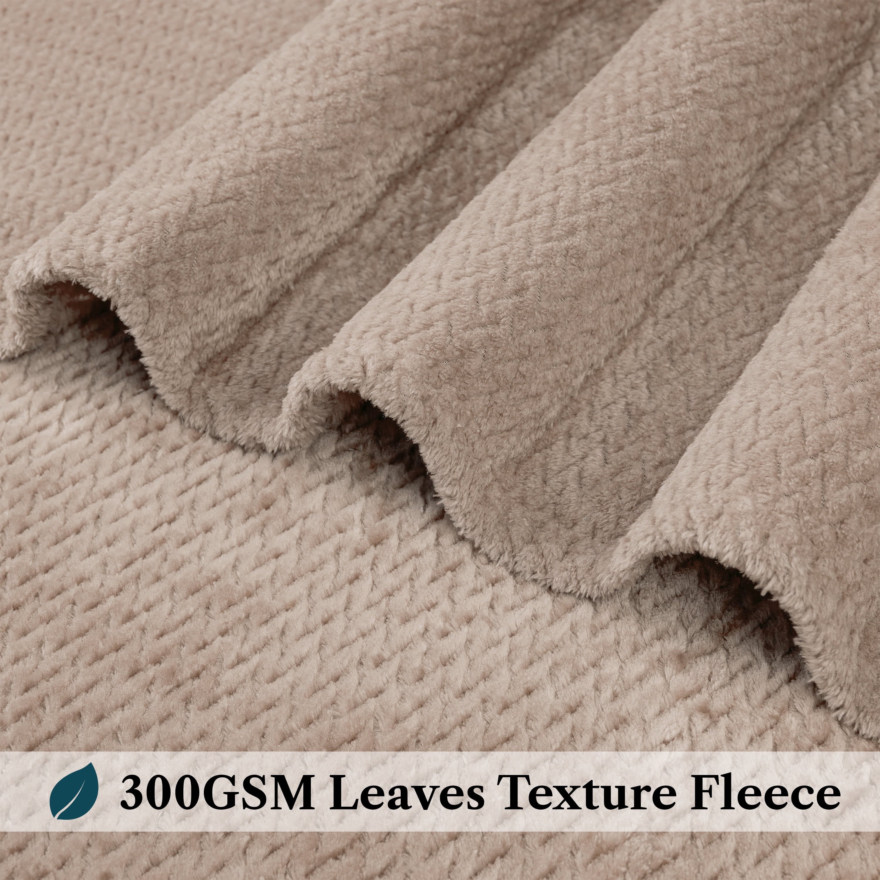 Reversible Sherpa Soft Fleece Taupe Tan Throw Blanket for Couch, Lightweight Plush Warm Blankets for Bed, Fuzzy Cozy Flannel Blanket Th... - Lightweight Plush Warm Blanket for All Seasons Detail