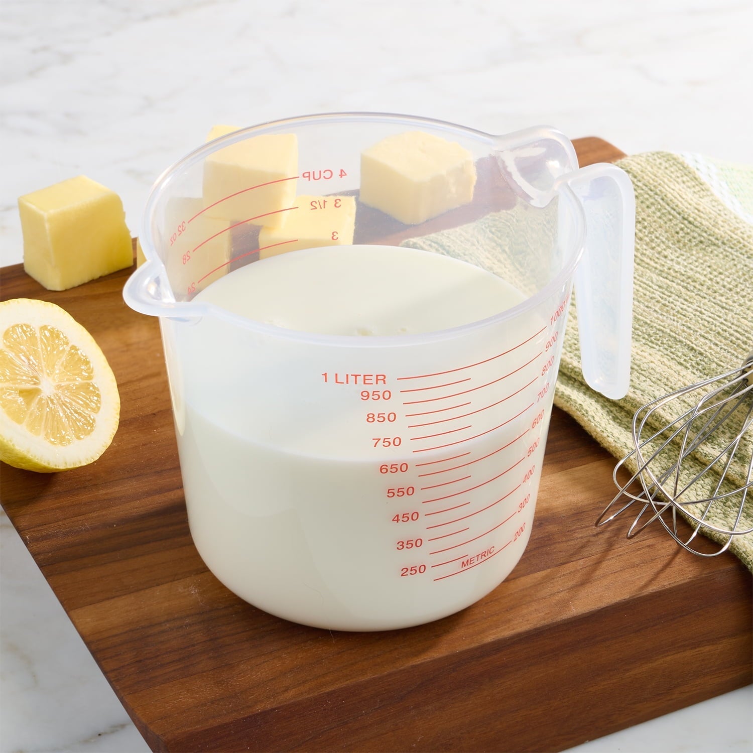 Premium Kitchen (12 pack) 4 Cup PP Plastic Measuring Cup, 32 oz, Clear - Kitchen Gadget Tool for Quick Food Prep Detail