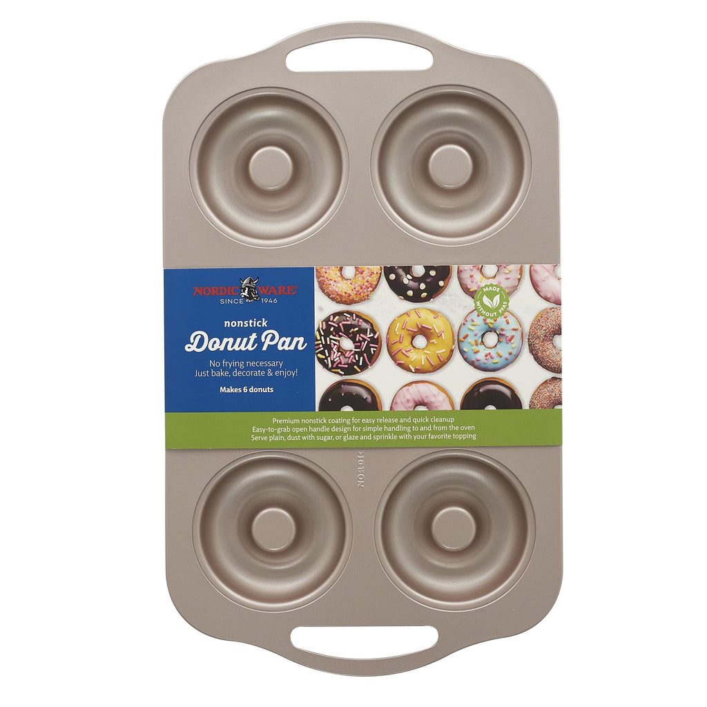 Multi-Functional 6 Cavity Nonstick Steel Donut Pan - Kitchen Gadget Tool for Quick Food Prep Detail