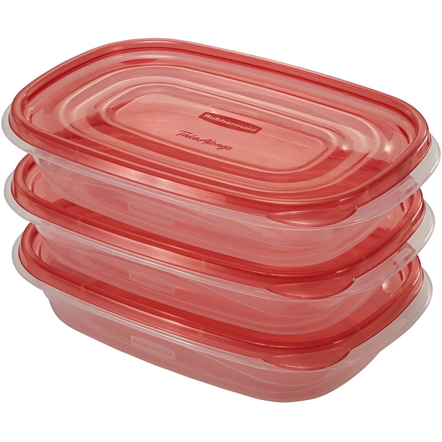 Playful Geometric 4.0-Cup Rectangle Food Storage Containers, Ruby Red, 3 pack - Fun Food Fidget Cookie Squishable Toy Detail