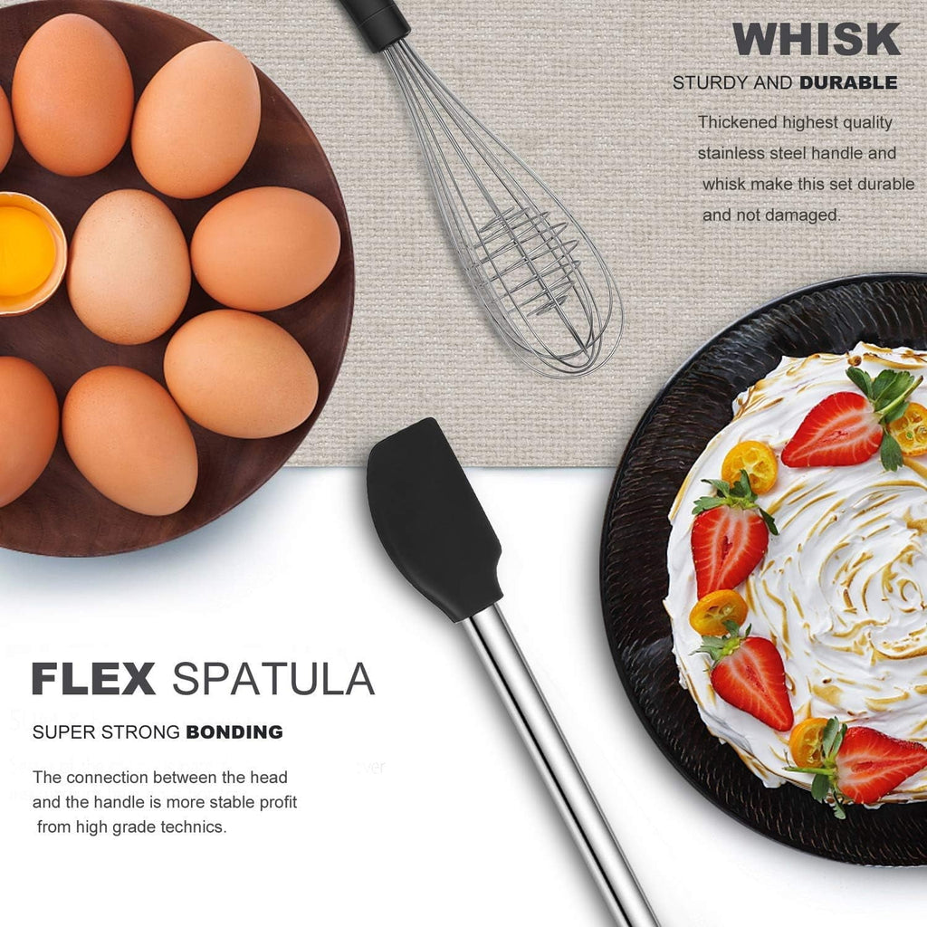 Ergonomic Cooking Kitchen Utensil Set-Silicone Cooking Utensils-33 Kitchen Gadgets & Spoons for Nonstick Cookware-Silicone and Stainles... - Durable Turner & Ladle Utensil Set for Home Chefs Detail