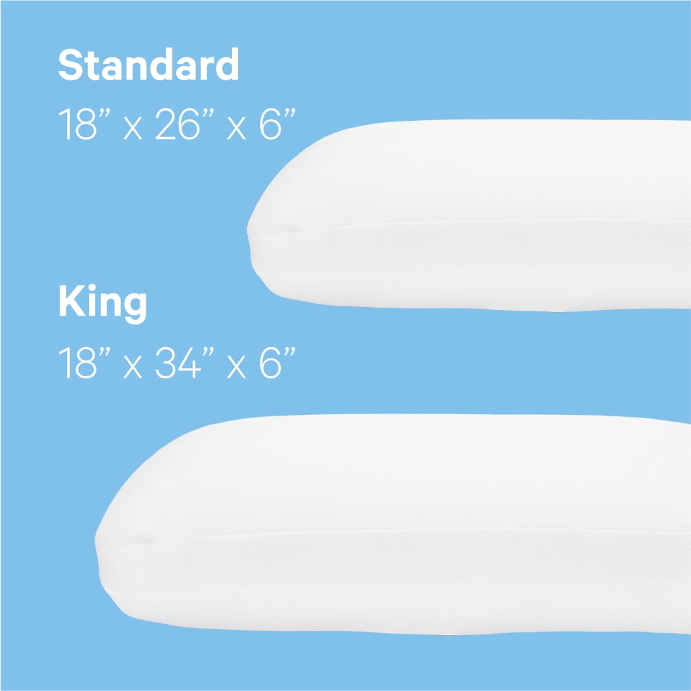 Ergonomic Memory Foam Essential Cooling Foam Pillow, Standard - Decorative Throw Pillow Cushion for Sofa & Bed Detail