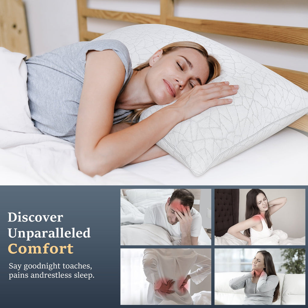 Hotel Collection Queen Size Bed Pillows 1-Pack,2.2lb High Quality Down Alternative Filled,3D Breathable Cover,Hotel Collection Pillows... - Decorative Throw Pillow Cushion for Sofa & Bed Detail