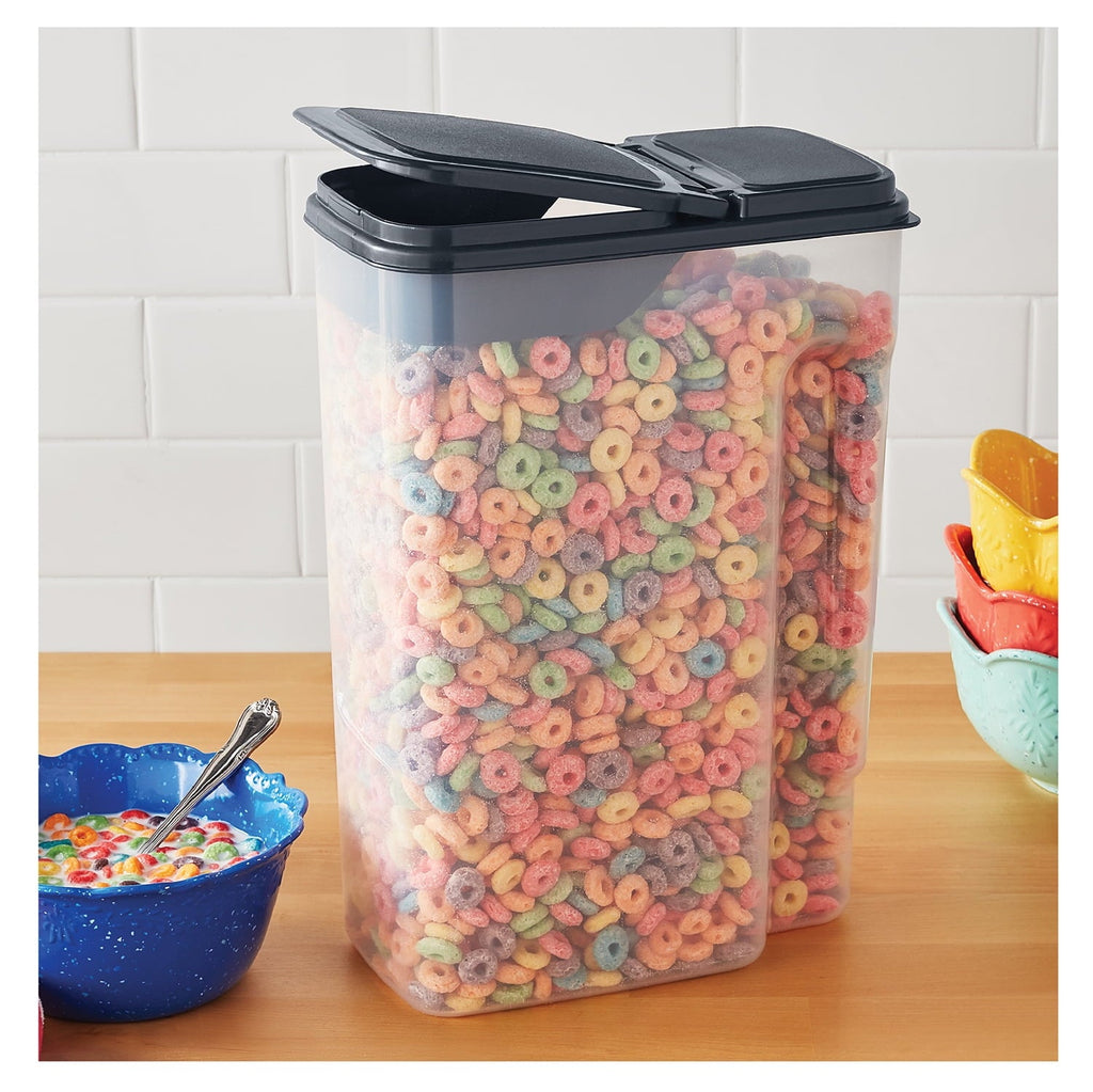 Playful Geometric Plastic Cereal Dispenser with Lid, 32 Cup Airtight Cereal Storage Container for Pantry Organization and Dry Foo... - Deliciously Soft Cupcake Sensory Glob Detail