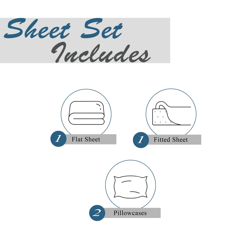 Ultra-Soft Cotton Rich Extra Soft Jersey Bed Sheet Set, Queen, Charcoal, 4 Pieces - Premium Ultra-Soft Pillowcase Pair for Sleeping Detail