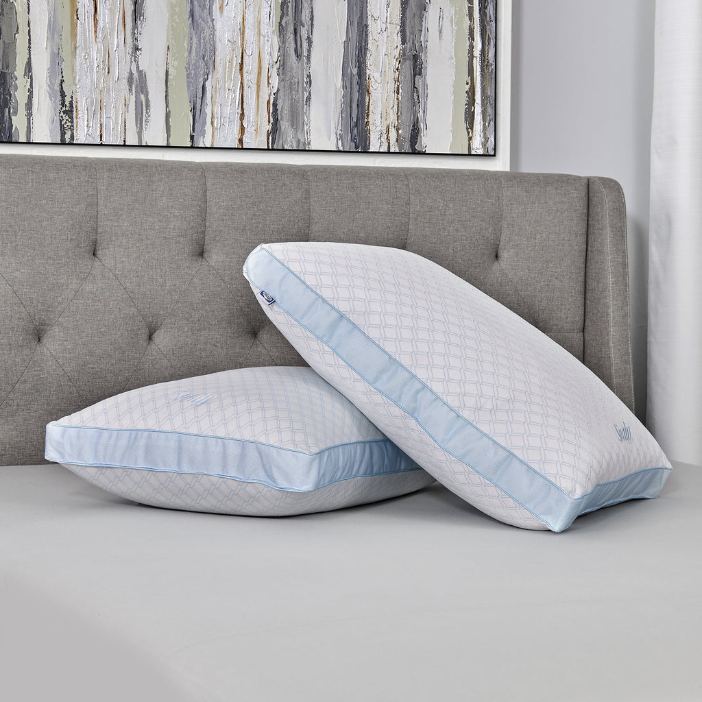 Decorative Plump Cooling Performance Odor Neutralizing Extra Firm Support Machine Washable Pillow, King - Hotel Quality Plush Sleeping Pillows Detail